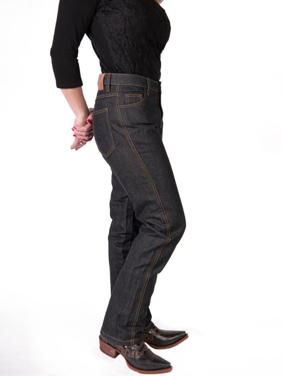 Lavendro Women’s Biker Denim Jeans – Slim Fit with Reinforced Knee Pads - Image 4