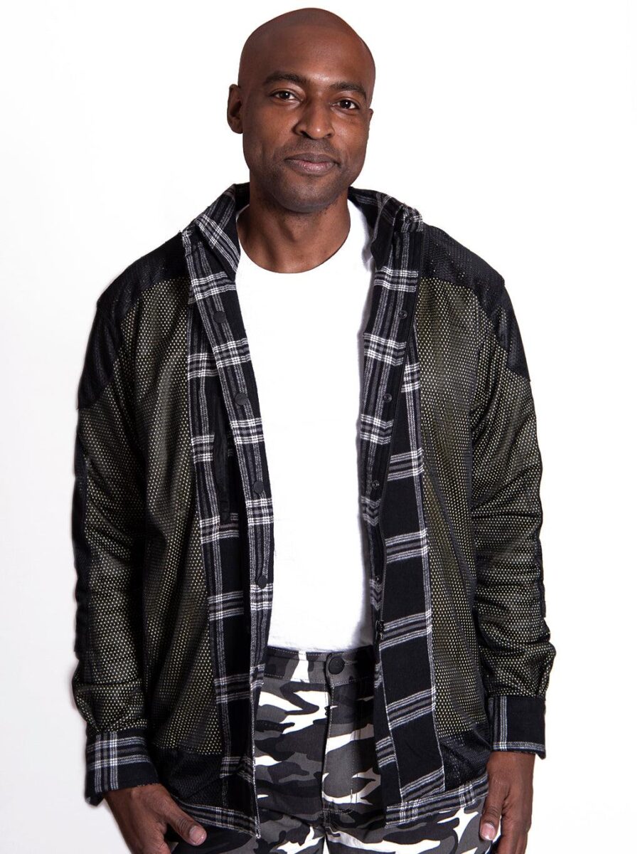 Lavendro Motorcycle Cruiser Flannel Shirt – Black & Grey Kevlar Reinforced Riding Shirt - Image 3