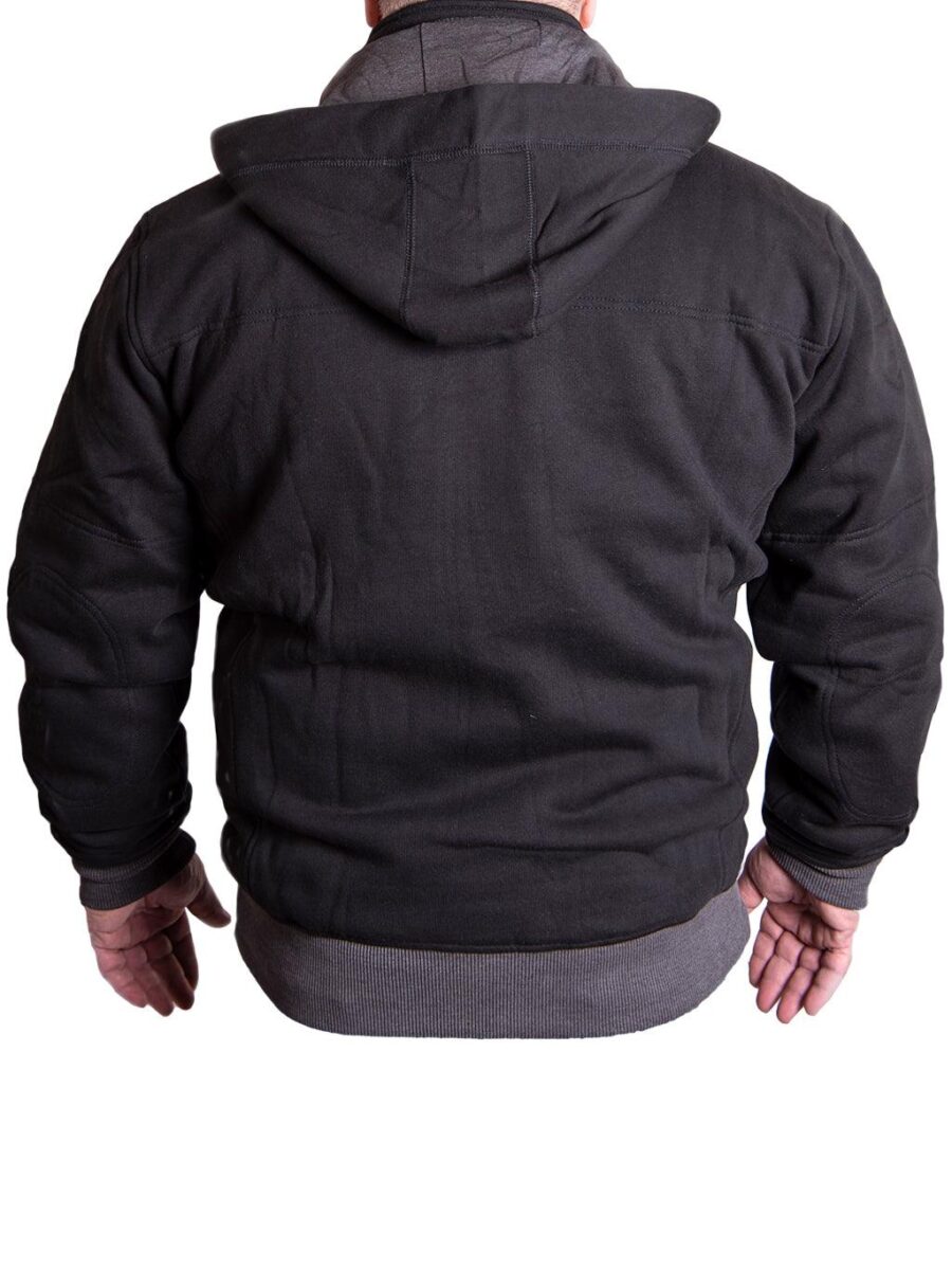 Lavendro Armored Motorcycle Hoodie – Black Protective Riding Jacket - Image 2