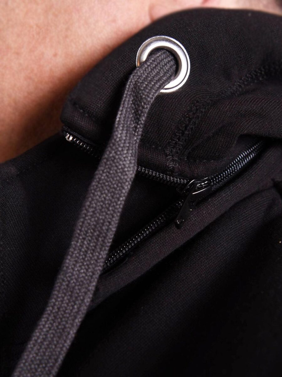 Lavendro Armored Motorcycle Hoodie – Black Protective Riding Jacket - Image 4