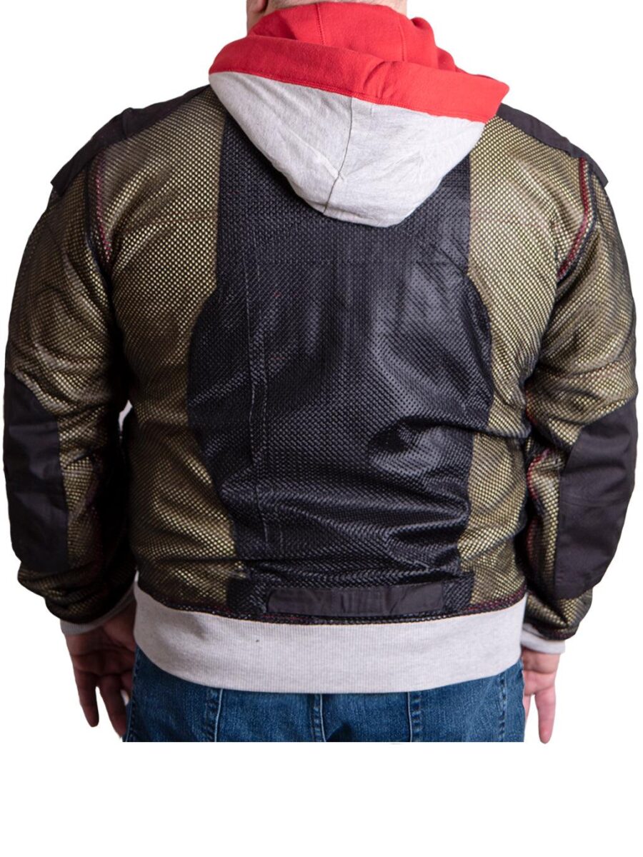 Lavendro Armored Motorcycle Hoodie – Grey/Black Biker Jacket with Protective Lining - Image 6
